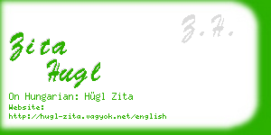 zita hugl business card